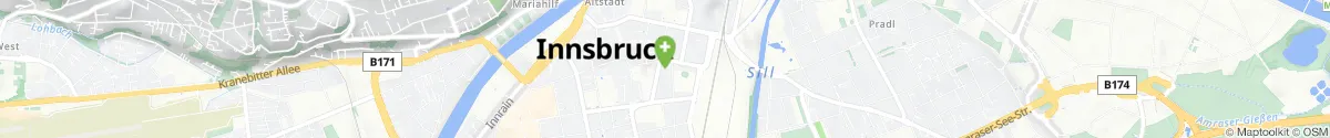 Kartendarstellung des Standorts für Apotheke Boznerplatz in 6020 Innsbruck